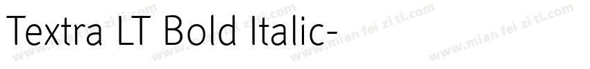 Textra LT Bold Italic字体转换